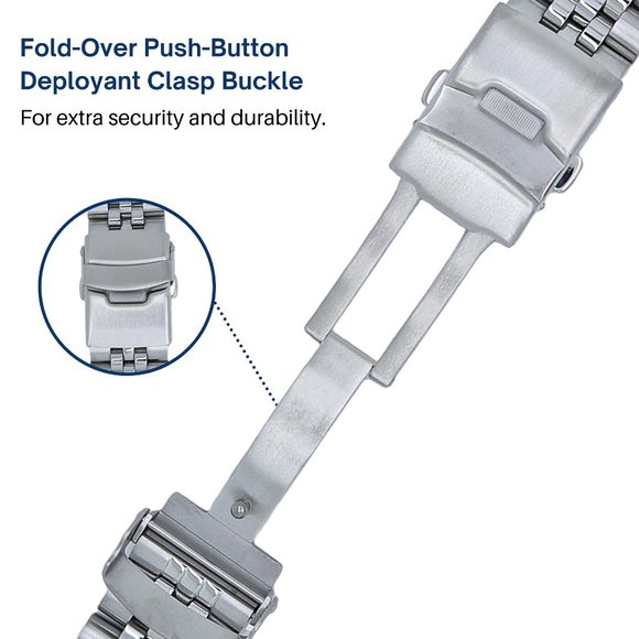 316L Solid Jubilee Stainless Steel Watch Band Made for Seiko 5 Sports SRPD - Picture 4 of 5